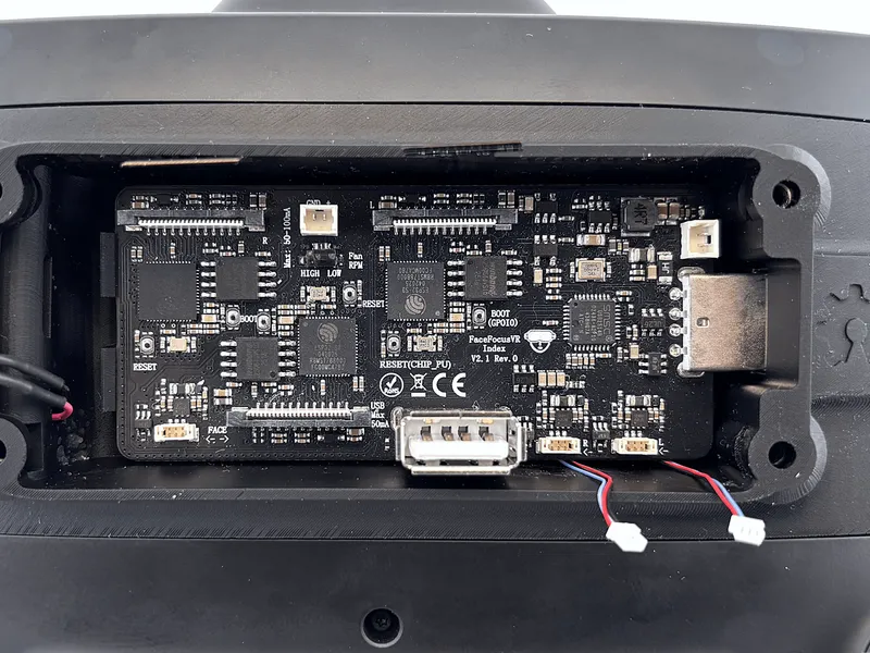 Mainboard being inserted at an angle into the USB connector