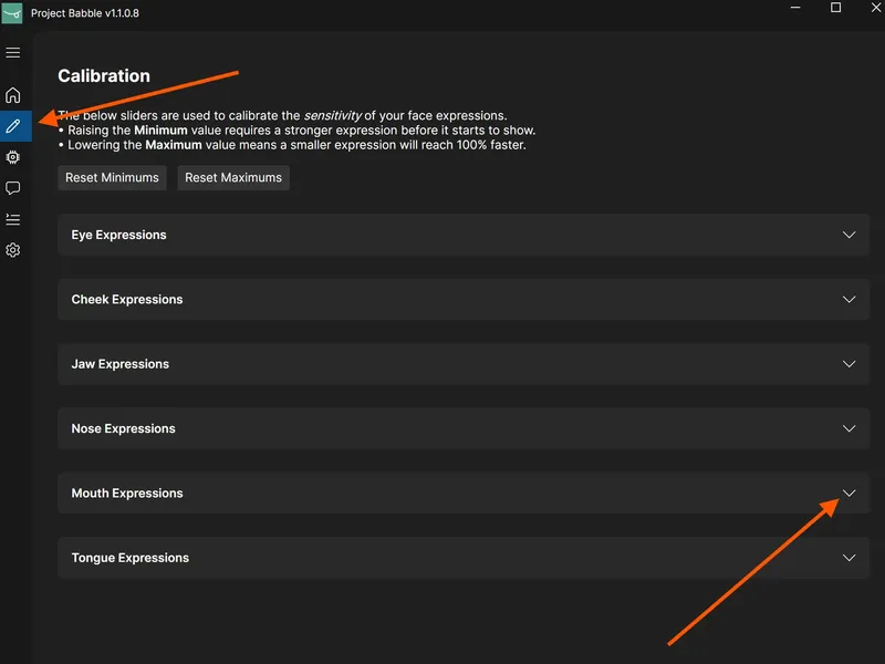 Smile parameter with lowered maximum for a subtle resting smile